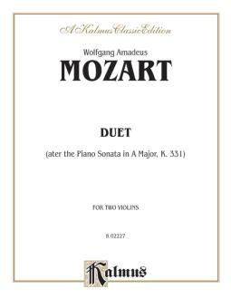 Duet (after the Piano Sonata in A Major, K. 331) (Violin II) 