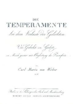 Die 4 Temperamente bei dem Verlust der Geliebten op. 46 
