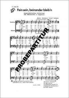 Fein sein, beinander bleibn 