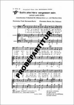 Solls alte Herz vergessen sein 