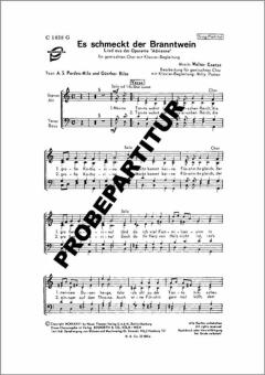 Es schmeckt der Branntwein 