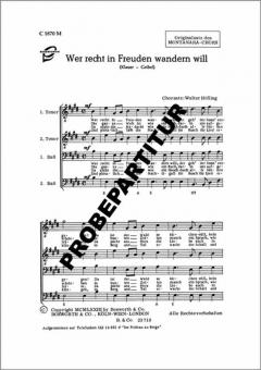 Wer recht in Freuden wandern will 