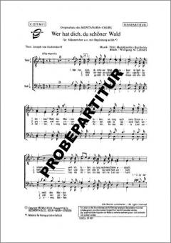 Wer hat dich, du schöner Wald 