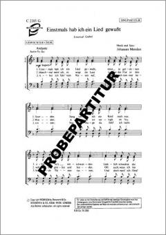 Einstmals hab ich ein Lied gewußt 