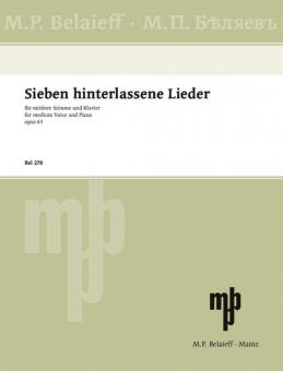 7 hinterlassene Lieder op. 61 Download