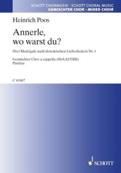 Drei Madrigale nach slowakischen Liebesliedern Nr. 1 Download