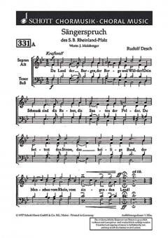 Sängerspruch des SB Rheinland-Pfalz / Begrüßung der Sänger Download