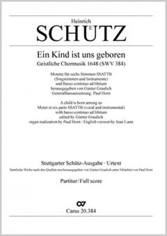Ein Kind ist uns geboren SWV 384 (op. 11 no. 16) 