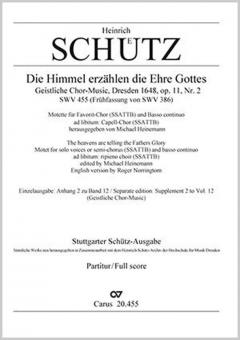 Die Himmel erzählen die Ehre Gottes SWV455 Standard