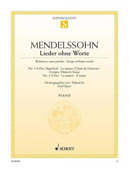 Lieder ohne Worte A-Dur op. 19/3 und 4 Download