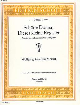 Schöne Donna! Dieses kleine Register Download