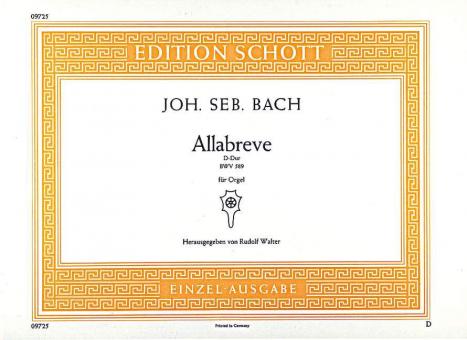 Allabreve D-Dur BWV 589 Download