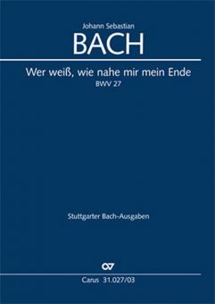 Wer weiss, wie nahe mir mein Ende Standard