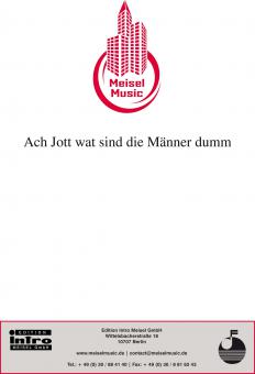 Ach Jott wat sind die Männer dumm 