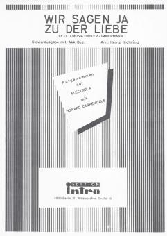 Wir sagen ja zu der Liebe 