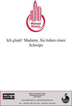 Ich glaub‘ Madame, Sie haben einen Schwips 