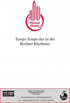 Tempo Tempo das ist der Berliner Rhythmus 
