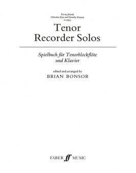Tenor Recorder Solos 