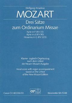 Drei Sätze zum Ordinarium Missae 