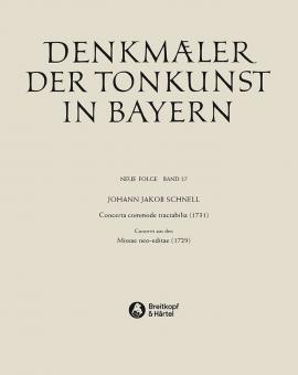 Concerta commode tractabilia (1731), Concerti aus den Missae neo-editae (1729) 