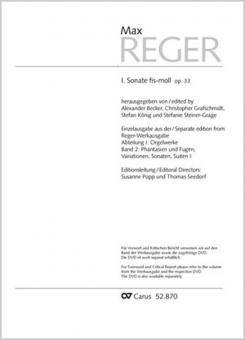 1. Sonate fis-moll op. 33 