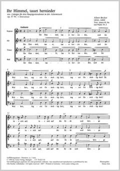 Ihr Himmel tauet hernieder; Amen 
