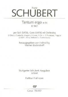 Tantum ergo in Es-Dur D 962 