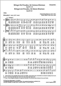 Klinget für Freuden, ihr Lärmen-Klarinen BuxWV 119 - Klinget mit Freuden, ihr klaren Klarinen BuxWV 66 