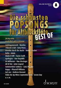 Die schönsten Popsongs für Alt-Blockflöte BEST OF 
