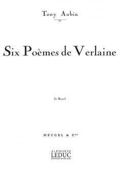 6 Poemes de Verlaine 