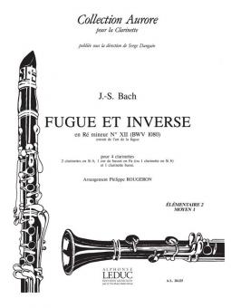 Bach Js Rougeron Fugue et Inverse 4 Clarinets 