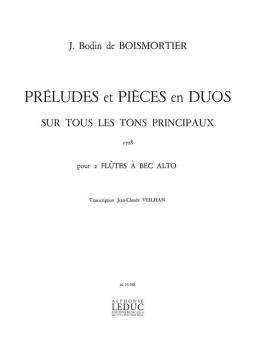 Preludes et Pieces en Duos Sur 
