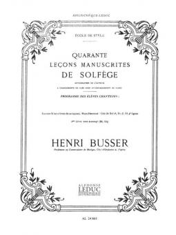 Lecons Manuscrites de Solfege Vol. 2 Edition B 