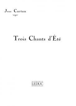 3 Chants d'été 