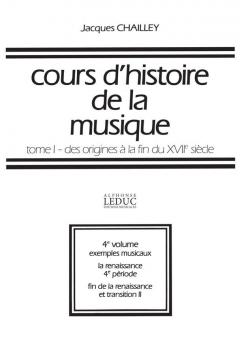 Cours d'Histoire da la Musique Tome 1 Vol.4 