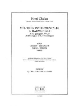Melodies Instrumentales à Harmoniser Vol. 15: Debussy 