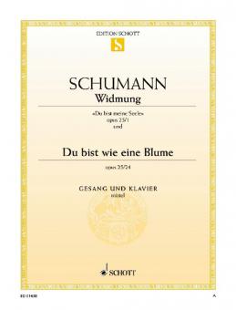 Widmung / Du bist wie eine Blume op. 25/1 und 24 Download