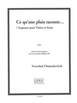 Ce Qu'une Pluie Raconte ... 