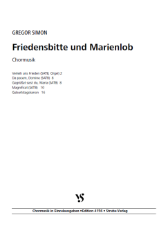 Friedensbitte und Marienlob 