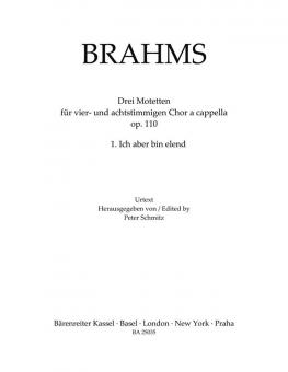 Ich aber bin elend op. 110,1 