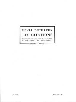 Henri Dutilleux: Les Citations, Diptyque 