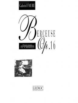 Berceuse Op. 16 