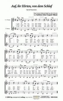 Auf, ihr Hirten, von dem Schlaf 