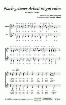 Nach getaner Arbeit ist gut ruhn 