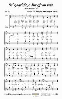 Sei gegrüßt, o Jungfrau rein 