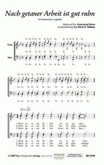 Nach getaner Arbeit ist gut ruhn 