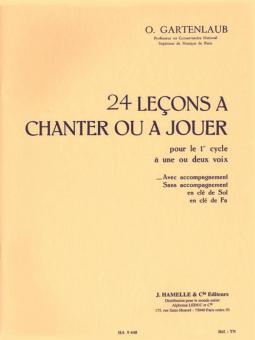 24 Lecons à Chanter ou à Jouer (Cycle 1) 