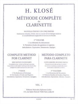 Methode Complete De Clarinette Vol. 1 (Francais/Anglais/Espagnol) 