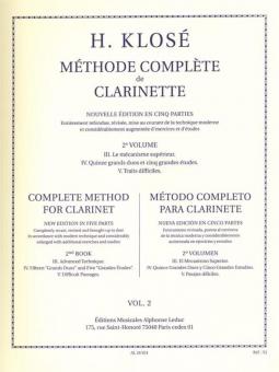 Methode De Clarinette Vol. 2 (Francais / Anglais) 