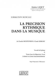La Precision Rythmique Dans La Musique De Monteverdi A Debussy 